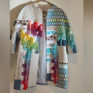 AVA ADORE One of a Kind Handmade Italian Patchwork Fringe Jacket – Made in Italy